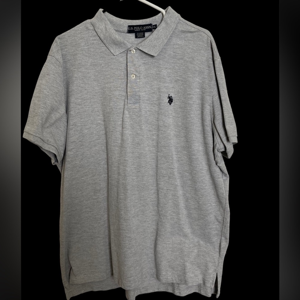 US Polo Association Classic Knit Polo - Grey - Size XXL